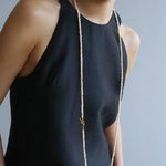 OT Clasp Long Minimalist Pearl Beaded Necklace-Gembea Jewelry