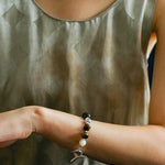 OT Tiger's Eye Silver Shell Beaded Bracelet gembea jewelry