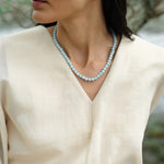 Ocean Breeze Aquamarine Beaded Necklace gembea jewelry