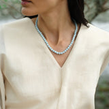 Ocean Breeze Aquamarine Beaded Necklace gembea jewelry