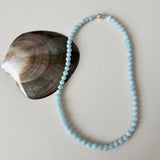Ocean Breeze Aquamarine Beaded Necklace gembea jewelry