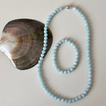 Ocean Breeze Aquamarine Beaded Necklace gembea jewelry