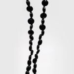 Oval-shaped Black Agate Bead Pearl Necklace GEMBEA JEWELRY