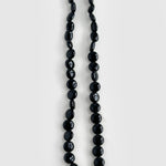 Oval-shaped Black Agate Bead Pearl Necklace GEMBEA JEWELRY