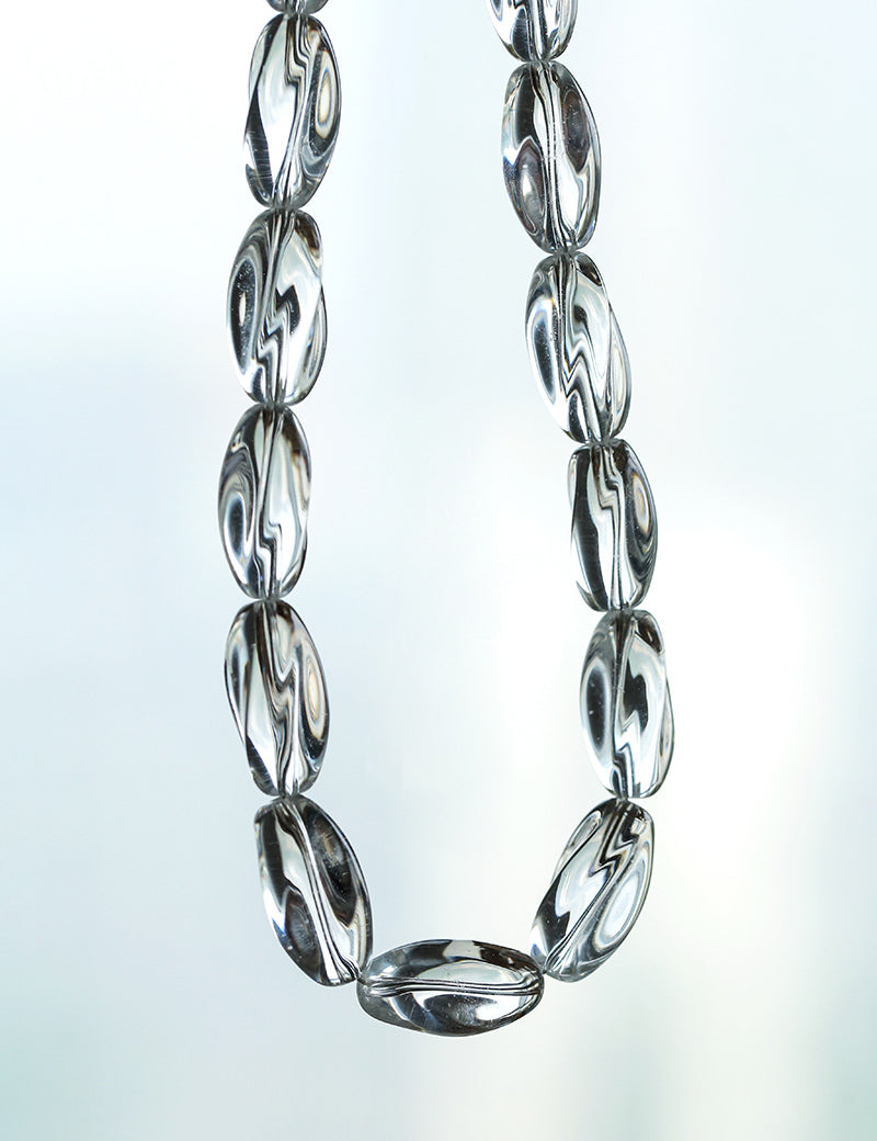 Oval Artificial Crystal Beaded Necklace GEMBEA JEWELRY