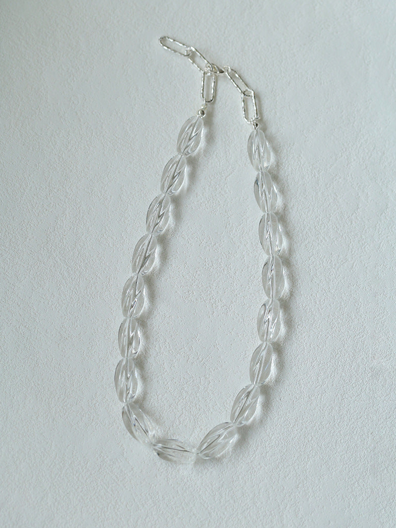 Oval Artificial Crystal Beaded Necklace GEMBEA JEWELRY