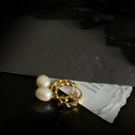 Pea-shaped Hoop Freshwater Pearl Earrings GEMBEA JEWELRY