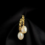 Pea-shaped Hoop Freshwater Pearl Earrings GEMBEA JEWELRY