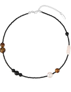 Pearl Black Agate Necklace gembea jewelry15