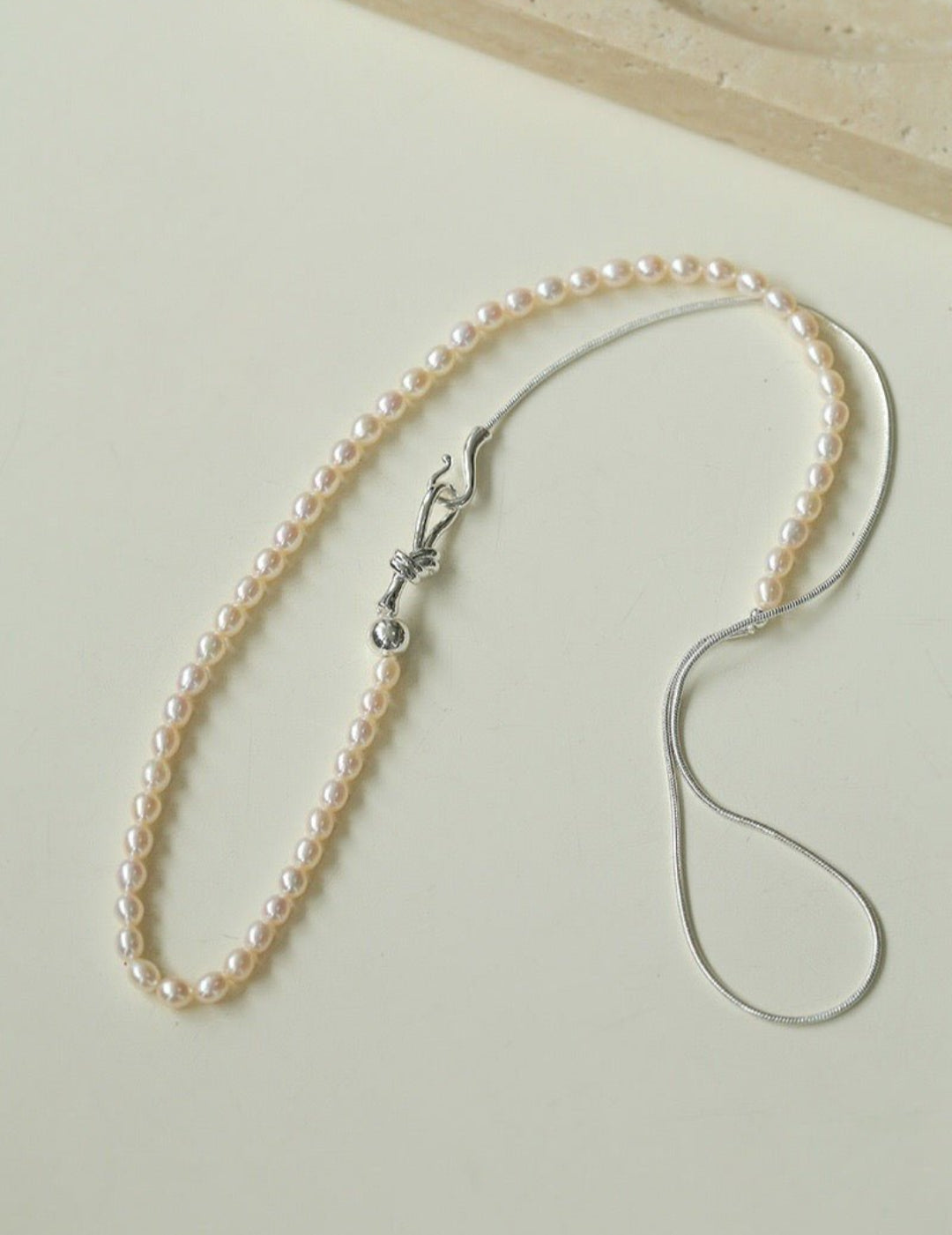 Pearl Splicing Chain Multilayer Long Necklace gembea jewelry
