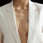 Pearl Splicing Chain Multilayer Long Necklace gembea jewelry