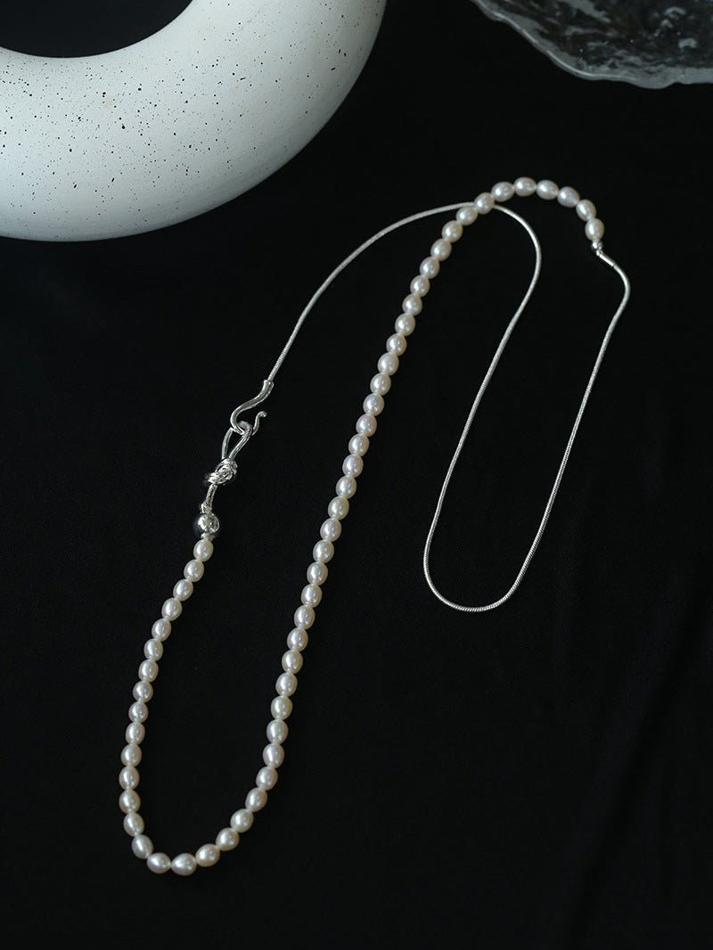 Pearl Splicing Chain Multilayer Long Necklace gembea jewelry
