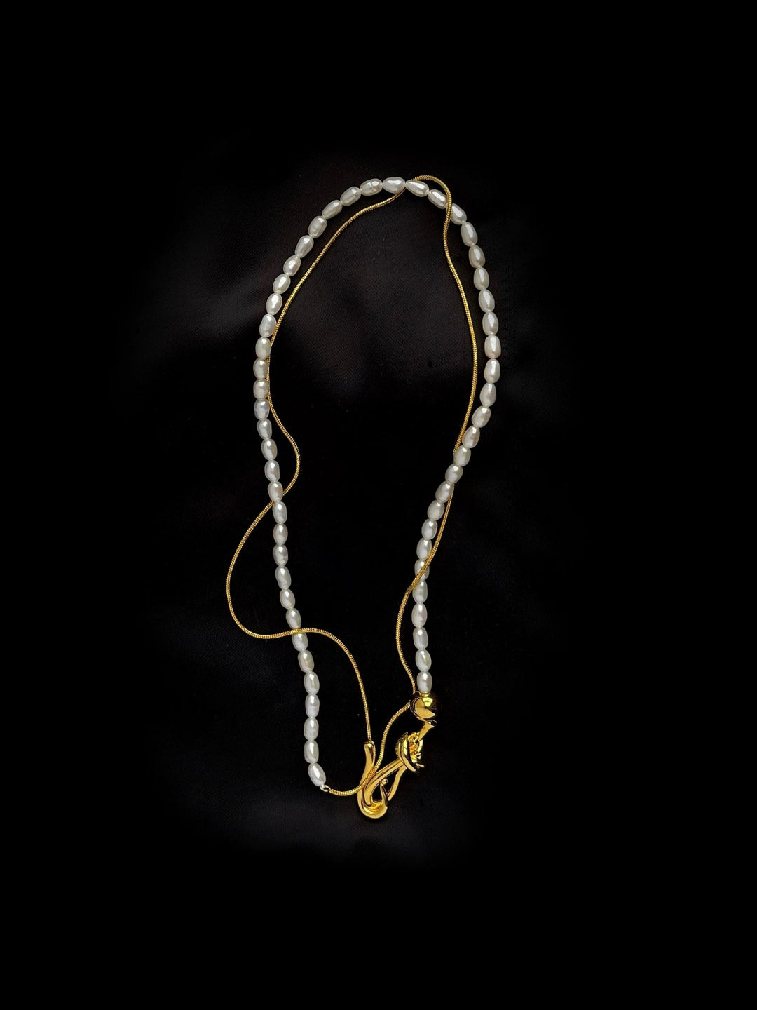 Pearl Splicing Chain Multilayer Long Necklace