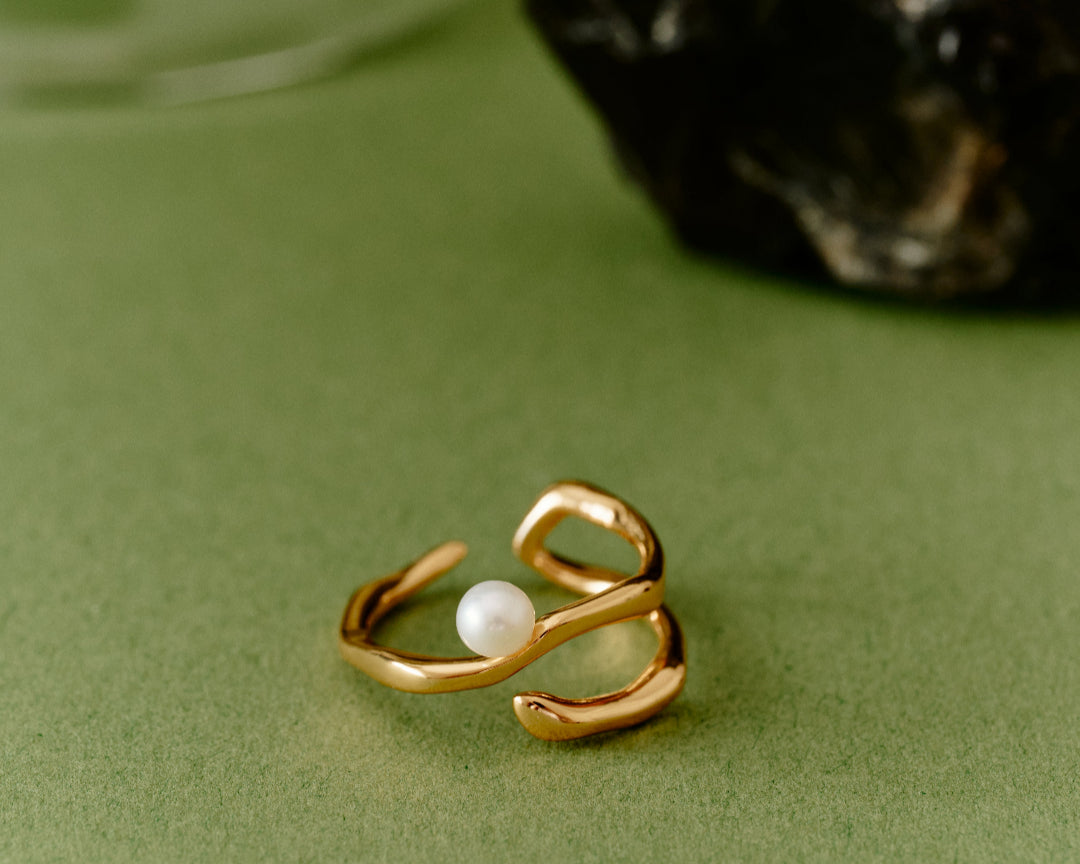 Pearl ring-gembea jewelry