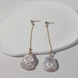 Petal Baroque Long Chain Earrings - Gembea Jewelry