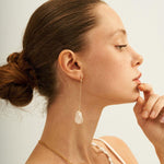Petal Baroque Long Chain Earrings - Gembea Jewelry