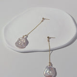 Petal Baroque Long Chain Earrings - Gembea Jewelry