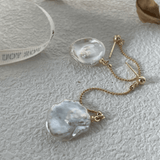 Petal Baroque Long Chain Earrings - Gembea Jewelry