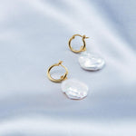 Petal Baroque Pendant Hoop Earrings - Gembea Jewelry