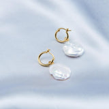 Petal Baroque Pendant Hoop Earrings - Gembea Jewelry
