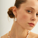 Petal Baroque Pendant Hoop Earrings - Gembea Jewelry
