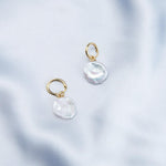 Petal Baroque Pendant Hoop Earrings - Gembea Jewelry