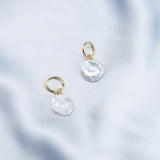 Petal Baroque Pendant Hoop Earrings - Gembea Jewelry