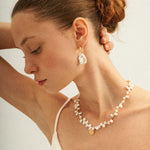 Petal Baroque Pendant Hoop Earrings - Gembea Jewelry