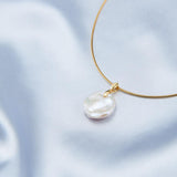 Petal Baroque Pendant 18K Gold Collar Necklace - Gembea Jewelry
