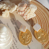 Petal Goddess Natural Baroque Pearl Earrings - Gembea Jewelry