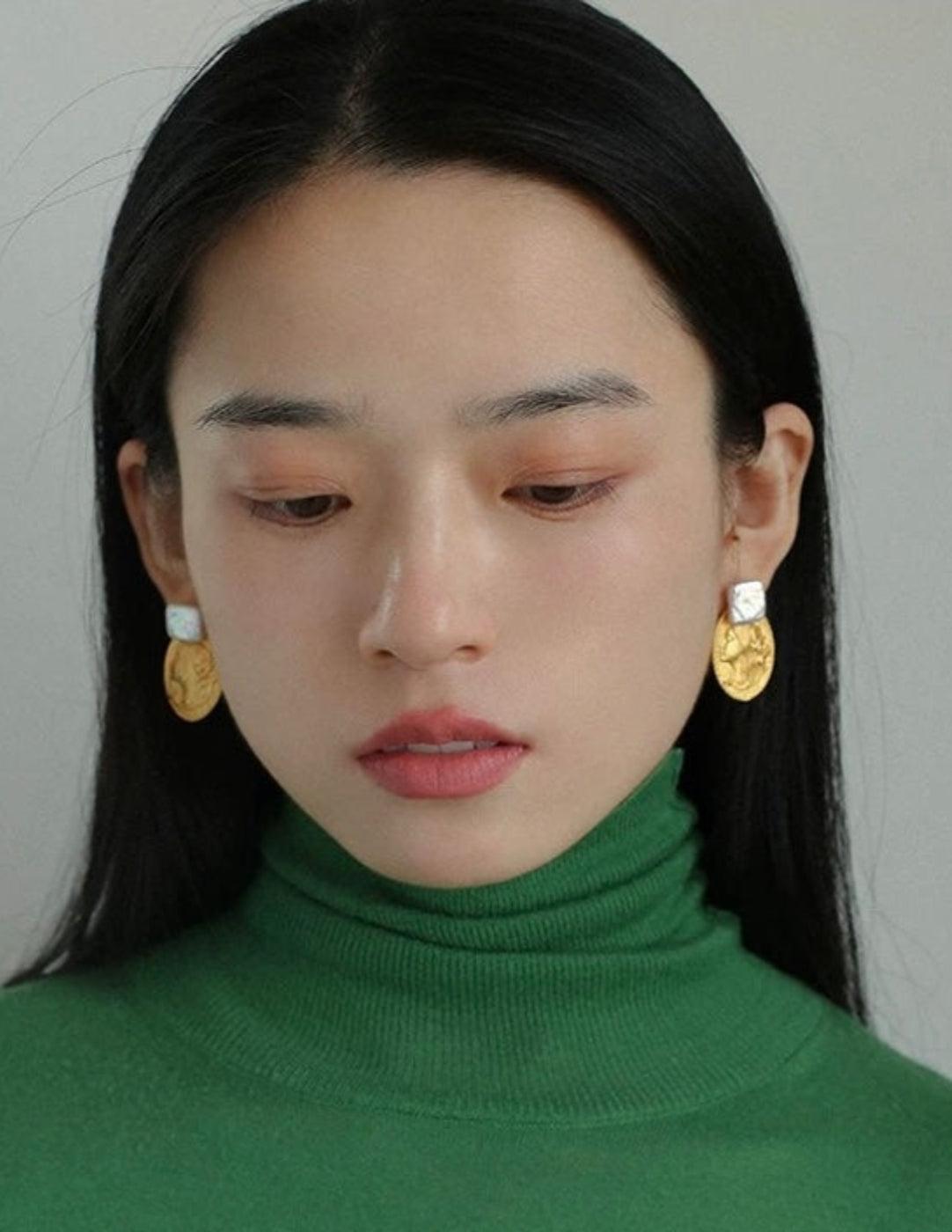 Petal Goddess Natural Baroque Pearl Earrings - Gembea Jewelry