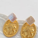 Petal Goddess Natural Baroque Pearl Earrings - Gembea Jewelry