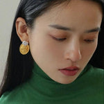 Petal Goddess Natural Baroque Pearl Earrings - Gembea Jewelry