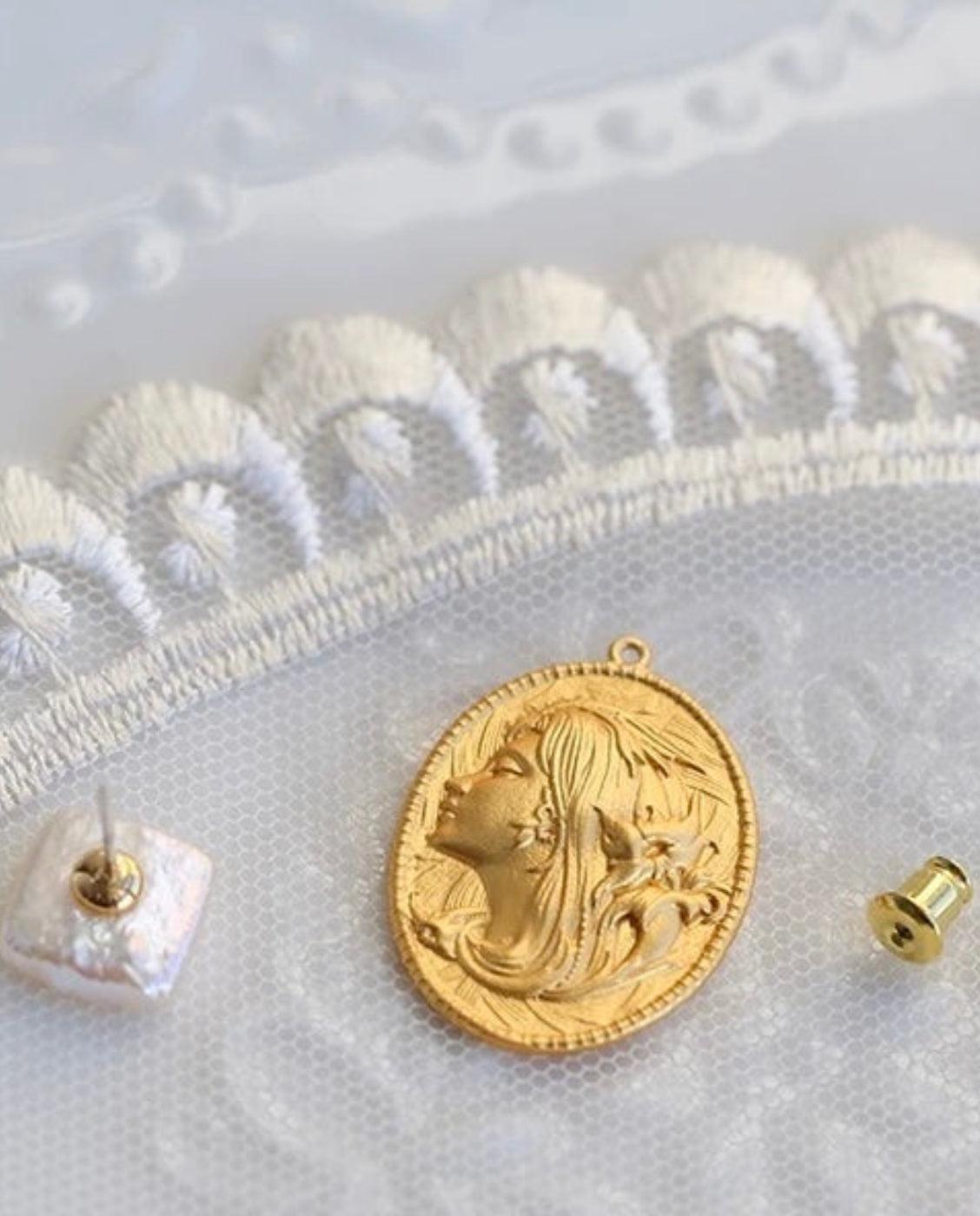 Petal Goddess Natural Baroque Pearl Earrings - Gembea Jewelry
