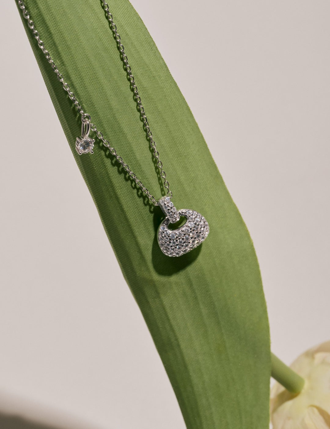 Petit Bag Lab-grown Diamond Silver Chain Necklace gembea jewelry