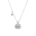 Petit Bag Lab-grown Diamond Silver Chain Necklace gembea jewelry