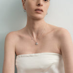 Petit Bag Lab-grown Diamond Silver Chain Necklace gembea jewelry