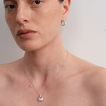 Petit Bag Lab-grown Diamond Silver Chain Necklace gembea jewelry
