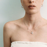 Petit Bag Lab-grown Diamond Silver Chain Necklace gembea jewelry