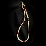 Pink Ombra Red Agate Waterdrop Beaded Necklace gembea jewelry