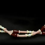 Pink Ombra Red Agate Waterdrop Beaded Necklace gembea jewelry