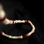 Pink Ombra Red Agate Waterdrop Beaded Necklace gembea jewelry