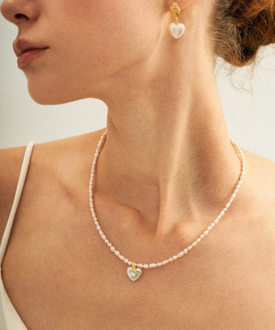 Pink Baroque Pendant Pearl Beaded Necklace - Gembea Jewelry
