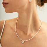 Pink Baroque Pendant Pearl Beaded Necklace - Gembea Jewelry