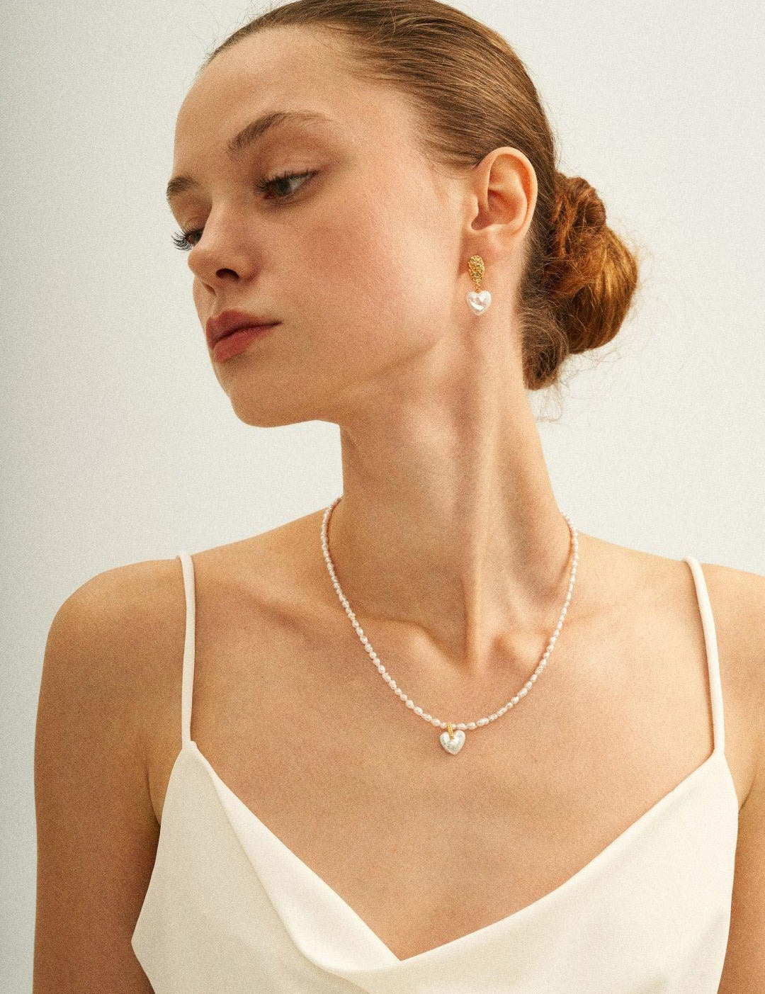 Pink Baroque Pendant Pearl Beaded Necklace - Gembea Jewelry