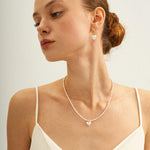 Pink Baroque Pendant Pearl Beaded Necklace - Gembea Jewelry