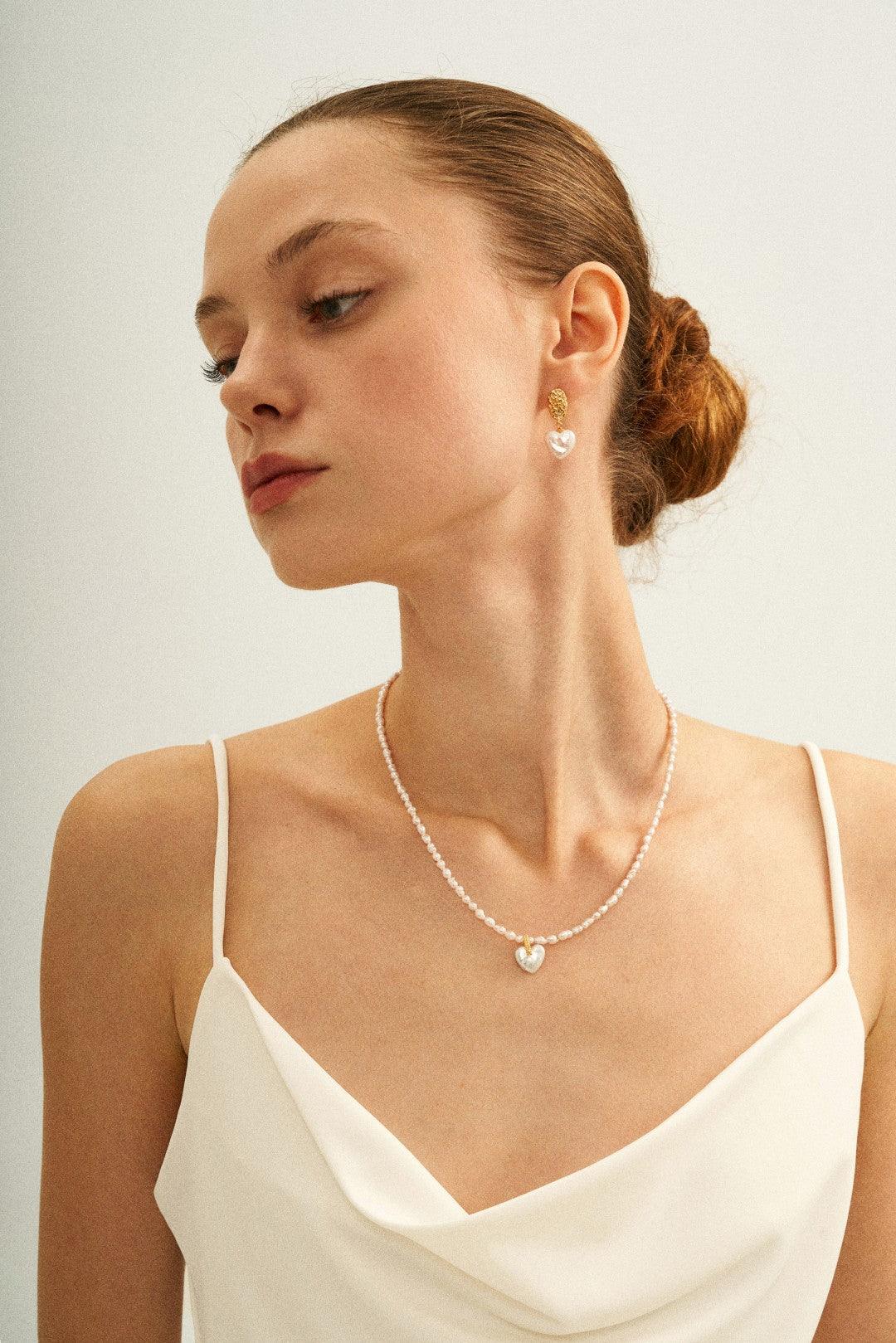 Pink Baroque Pendant Pearl Beaded Necklace - Gembea Jewelry