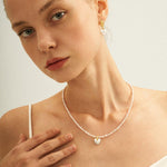 Pink Baroque Pendant Pearl Beaded Necklace - Gembea Jewelry