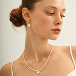 Pink Baroque Pendant Pearl Beaded Necklace - Gembea Jewelry