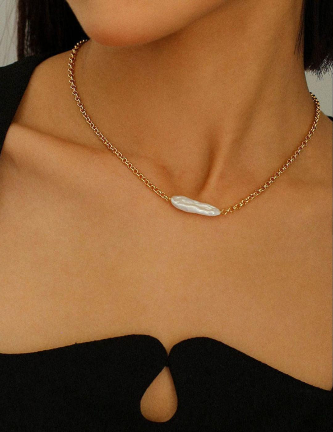 Pipa Baroque Pearl Necklace - Gembea Jewelry